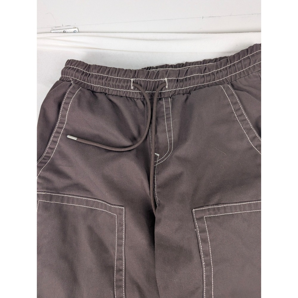 True Religion Vinny Ultra Baggy Cargo Pants Brown Contrast Stitch Size 28 Unisex - Picture 4 of 15